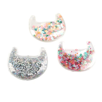 

David accessories 10pcs/lot 63*54mm Transparent Sequin Shaker Accessories DIY Bow Bag Material Home Decoration,10Yc7553