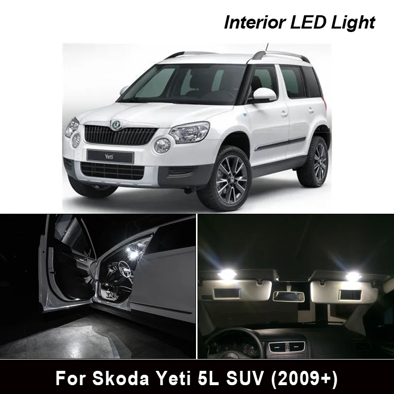 19x license plate lamp LED bulb Interior dome Light Kit for Skoda for ...