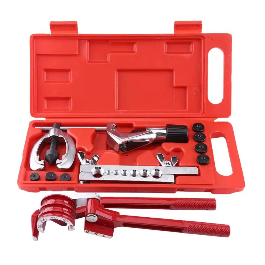 

11Pcs/Set Pipe Flaring Kit Brake Fuel Tube Repair Flare Kit With Cutter Bending Tool Set