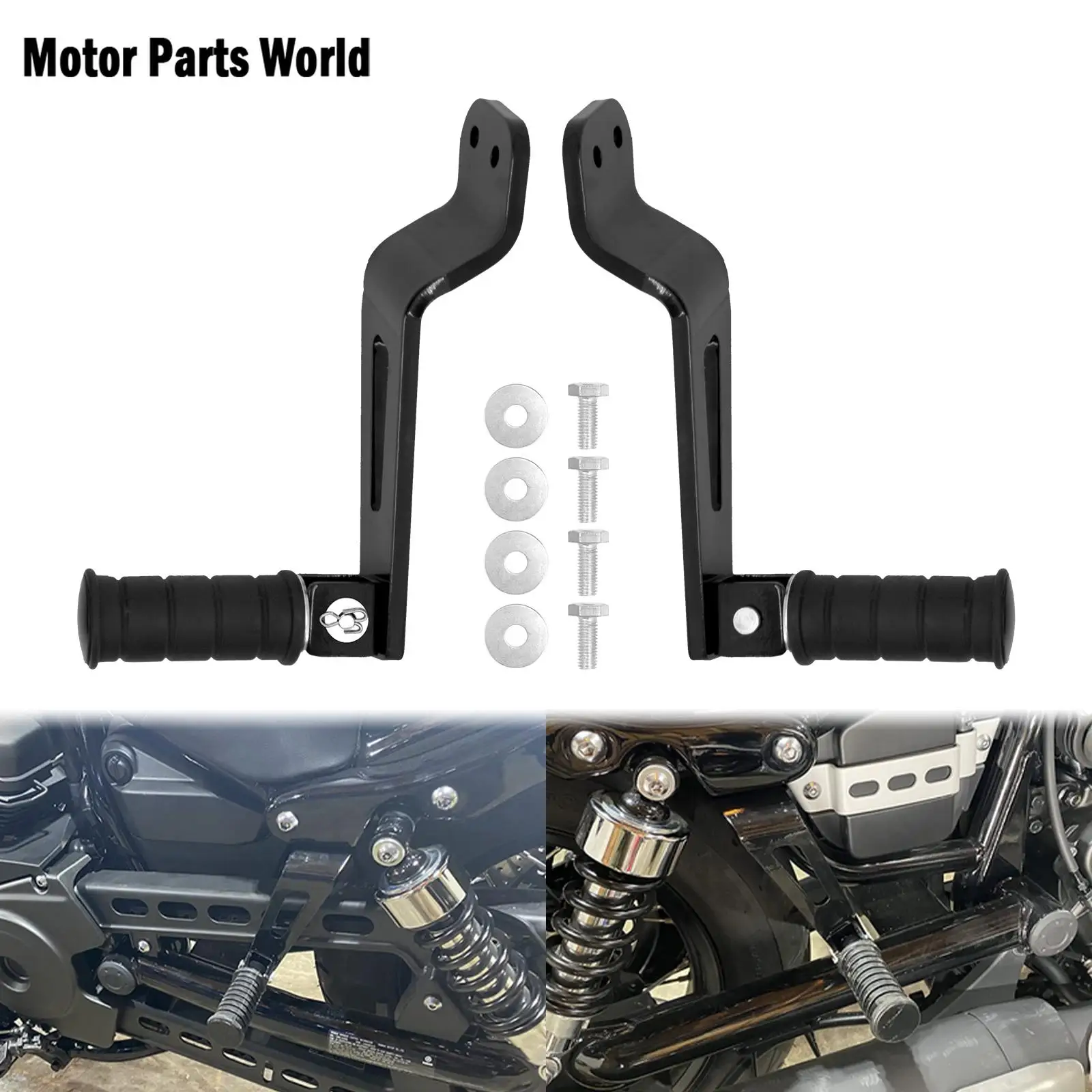 Motorfiets Achter Passenger Foot Peg Footrest Beugel Zwart Voor Yamaha