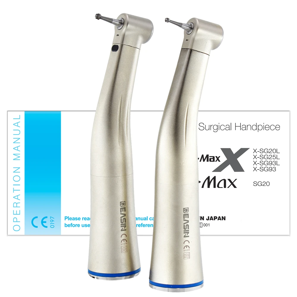 

1 шт. стоматологический De-max 1:1 X25l низкоскоростной волоконно-оптический светодиодный наконечник с углом наклона, голубое кольцо, стоматологические инструменты