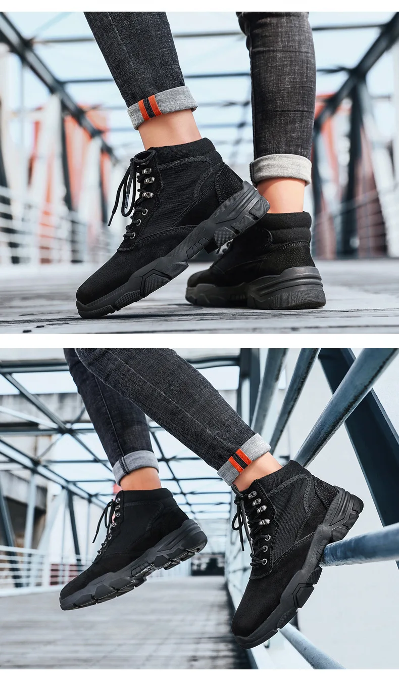 Men Winter Warm Snow Boots Waterproof Boots Men Plush Lace Up Footwear Ankle Male Casual Shoes Outdoor Fashion Big Size SA-8