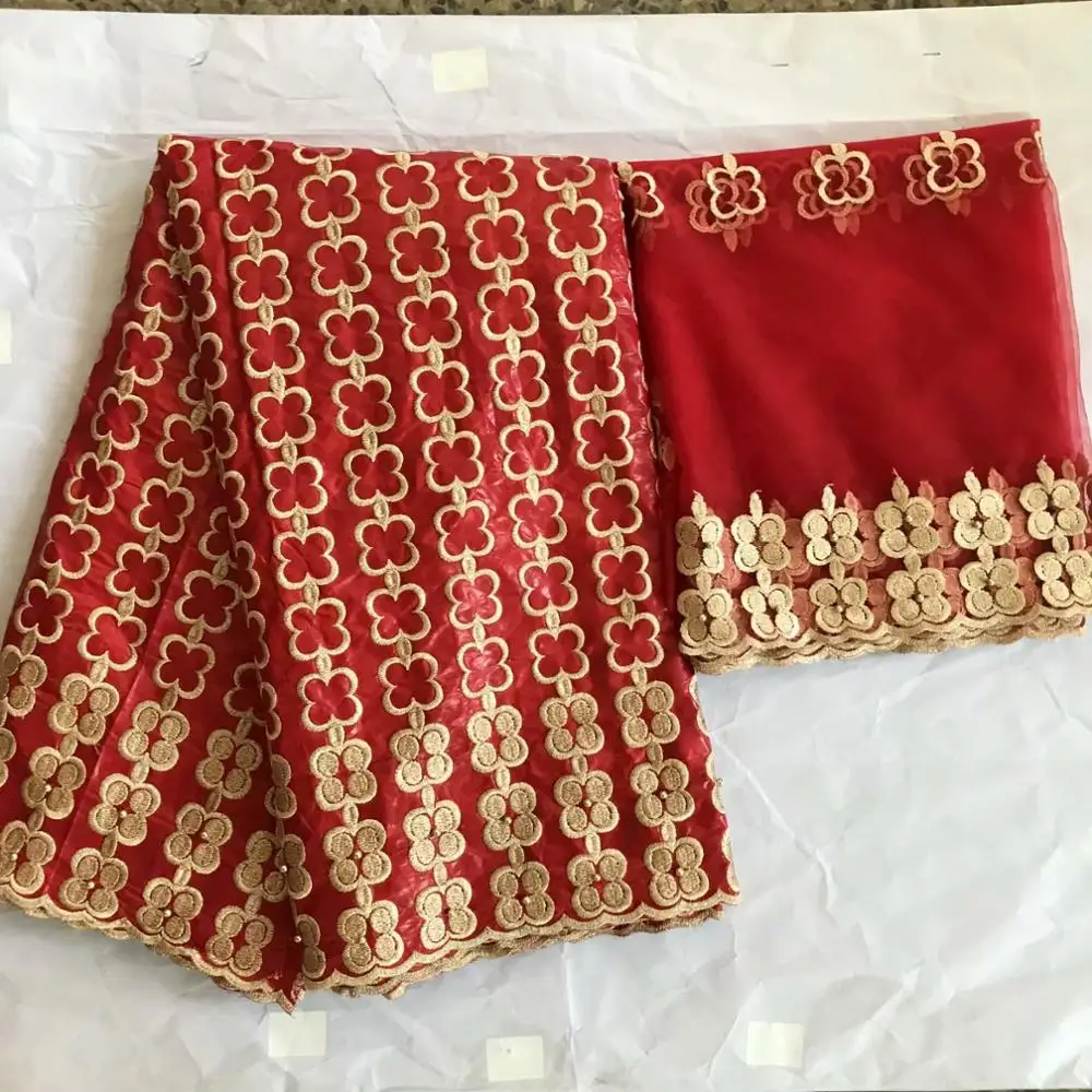 Новое поступление Африканский Базен riche getzner ткань с вышивкой кружева/Базен riche платье Материал нигерийский B502 - Цвет: 1