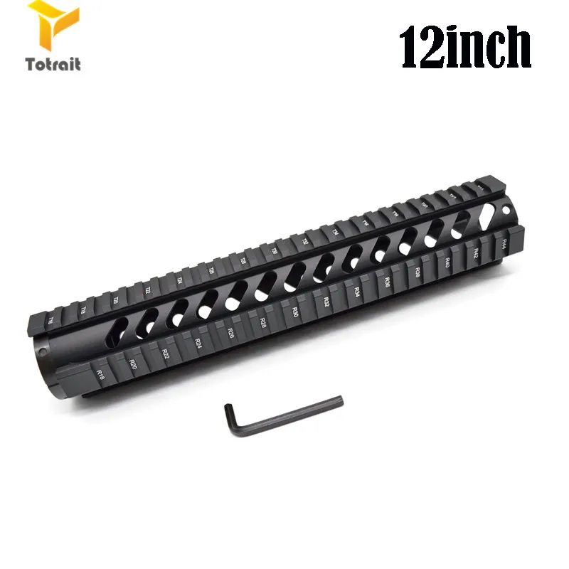 Totrait тактический сверхмощный 4,7, 10,12, 15 дюймов свободный поплавок Quad Rail Handguard.223/5,56 Пикатинни система для AR-15 M16 M4