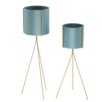 

Simple Modern Floor-standing European Wrought Iron Flower Stand Balcony Living Room Indoor Multi-function Floor Pot Rack