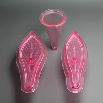 

(8set/lot)Free Shipping FDA High Quality Plastic 3pcs Lily Shaped Cake Plunger Fondant Mold set