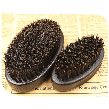 

2 sizes High Quality Boar Bristle Wood Beard Brush Hairdresser Shaving Tool Solid wood Men's Beard Brush G0314