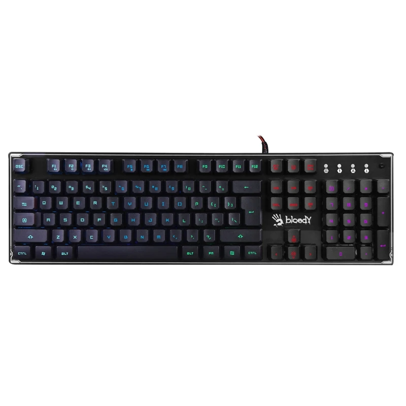 Клавиатура A4 Bloody B180R черный USB Multimedia for gamer LED