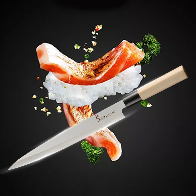 Кухонные ножи из нержавеющей стали набор ножей с деревянной ручкой сашими шеф-повара сантоку разделочный нож шеф-повара японский нож для мяса инструмент для приготовления пищи