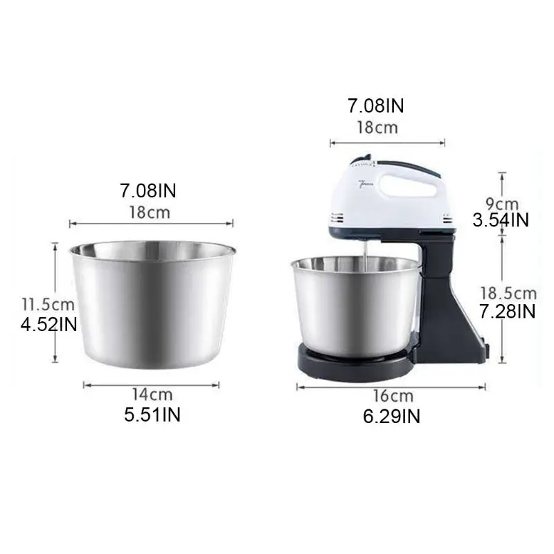

Y98B EU Plug Electric Food Mixer 7 Speeds Adjustable Dough Blender Egg Beater Cream Automatic Mixing Desktop Whisk for Home Cake