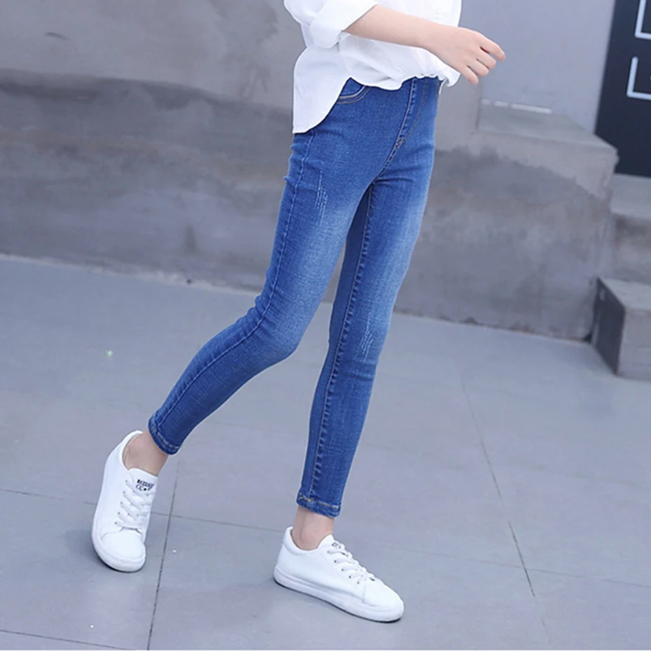 Teenage Girls Jeans Fashion Kids Hole Trousers For Girls Denim Pants Spring Jeans  Children Hole Jeans Kids Fashion Casual all-match Pencil Pants For 3-12 Yrs  | Wish