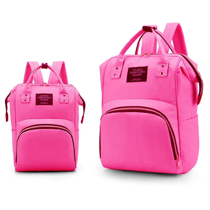 Сумка для подгузников для мам, большая вместительность, сумки для подгузников для мам, рюкзак для кормления, модный рюкзак для путешествий, сумка для ухода за ребенком для мам - Цвет: Rose red
