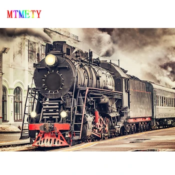 

MTMETY Thin Vinyl Express Old train Baby Home decoration kids Banner Photography Background professional studio Photo Backdrop