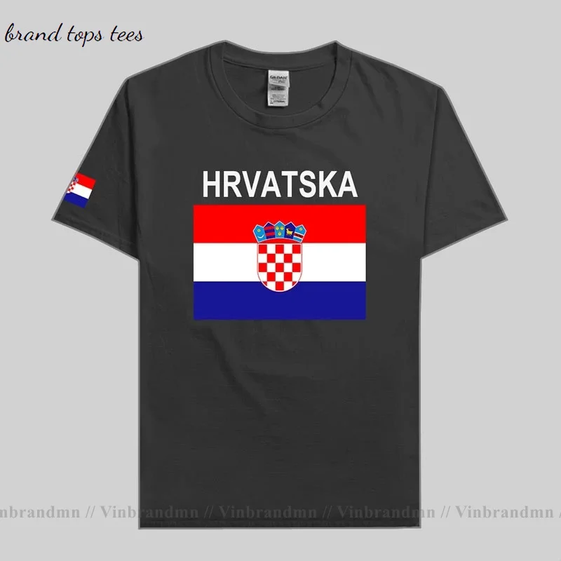 Kroatië Hrvatska Kroatische Mannen T Shirts Jerseys Nation Team Tshirt 100% Katoenen T-shirt Kleding Tees Land Tops Hrv Croats