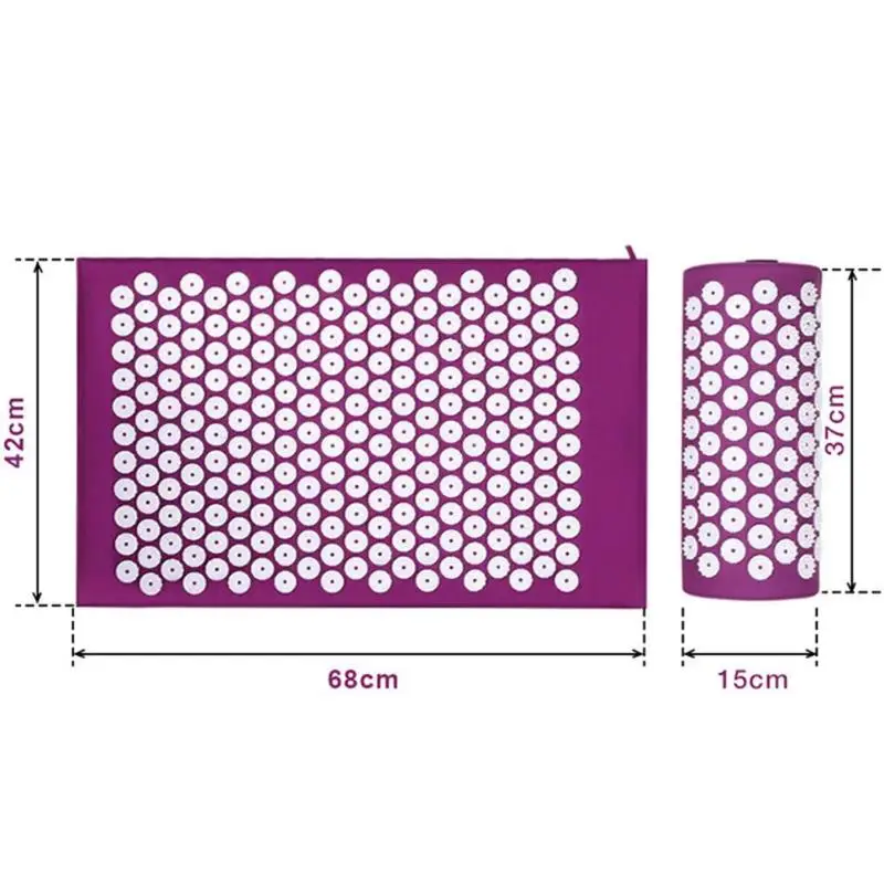 Массажер для акупрессуры подушка, снимающая стресс-накладка с шипами, для йоги матрас с подушкой для шеи на спине снимает стресс-массажер