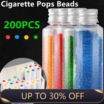 

200pcs Cigarette Pops Beads Fruit Coffee Mint Flavor Cigarette Holder Smoking Accessories Glass Bottle Cigarette Holder Filter