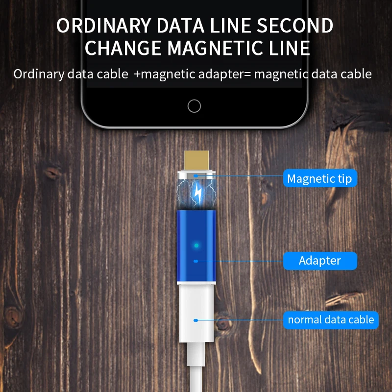 Magnetic cable adapter usb to micro usb adapter magnetic charging adapter USB Charger Android Micro USB Magnetic Adapter for Xiaomi Redmi Samsung Huawei LG HTC Oppo Magnet Adapter Connector