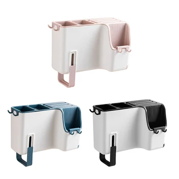 

Multifunction Tableware Cutlery Box Chopsticks Fork Storage Wall Mounted Spoon Sort Drain Rack Kitchen Accessories