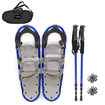 

Snow Shoes Aluminum Snow Shoes with Adjustable Poles Carry Bag Snowshoes Poles for Women Men