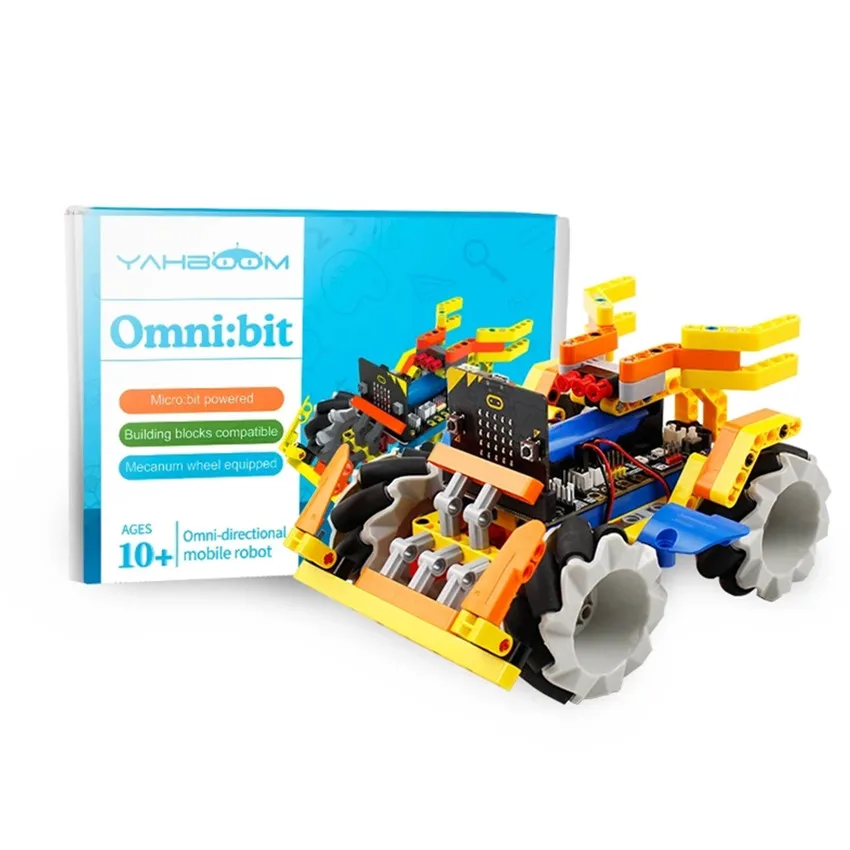 

Yahboom micro:bit omnidirectional mobile smart car robot micro:bit four-wheel drive RC car kit