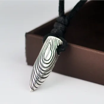 

Pure Silver Original Sterling 925 Thai Silver Bullet Pendant Vintage Men's Solid Silver Fashion Jewelry (HY)