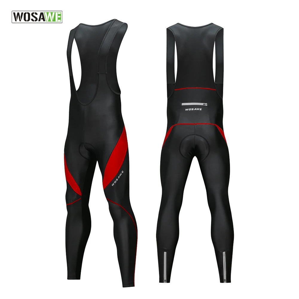 Мужские велосипедные комбинезоны WOSAWE теплые трико на флисовой подкладке