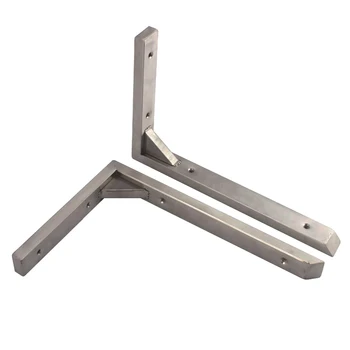 

Heavy Duty Stainless Steel Shelf Bracket, Triangular Wall Metal Holder 6/8/10/12/14/16(Inch),2 Pack
