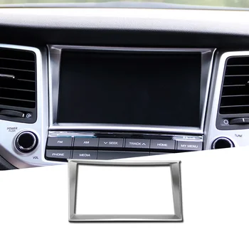 

ABS Chrome Car Center Central GPS Navigation Cover Trim For Hyundai Tucson 2015 2016 2017 2018 2019 Car Interior Accessories