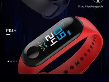 

M3 with color display screen Smart Band Bracelet Heart Rate Watch Activity Fitness Tracker Pulseira Inteligente Wristband