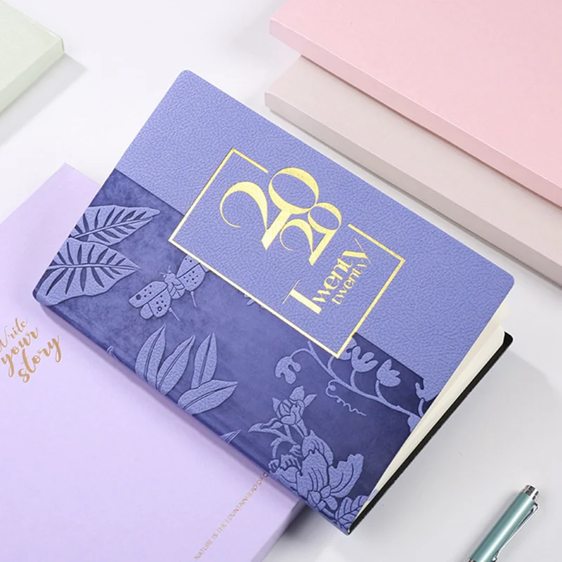 

A5 Agenda 2020 365 Days Calendar Daily Leather Weekly Monthly Planner Notes Study TO DO LIST Kawaii Notebook School Supplies