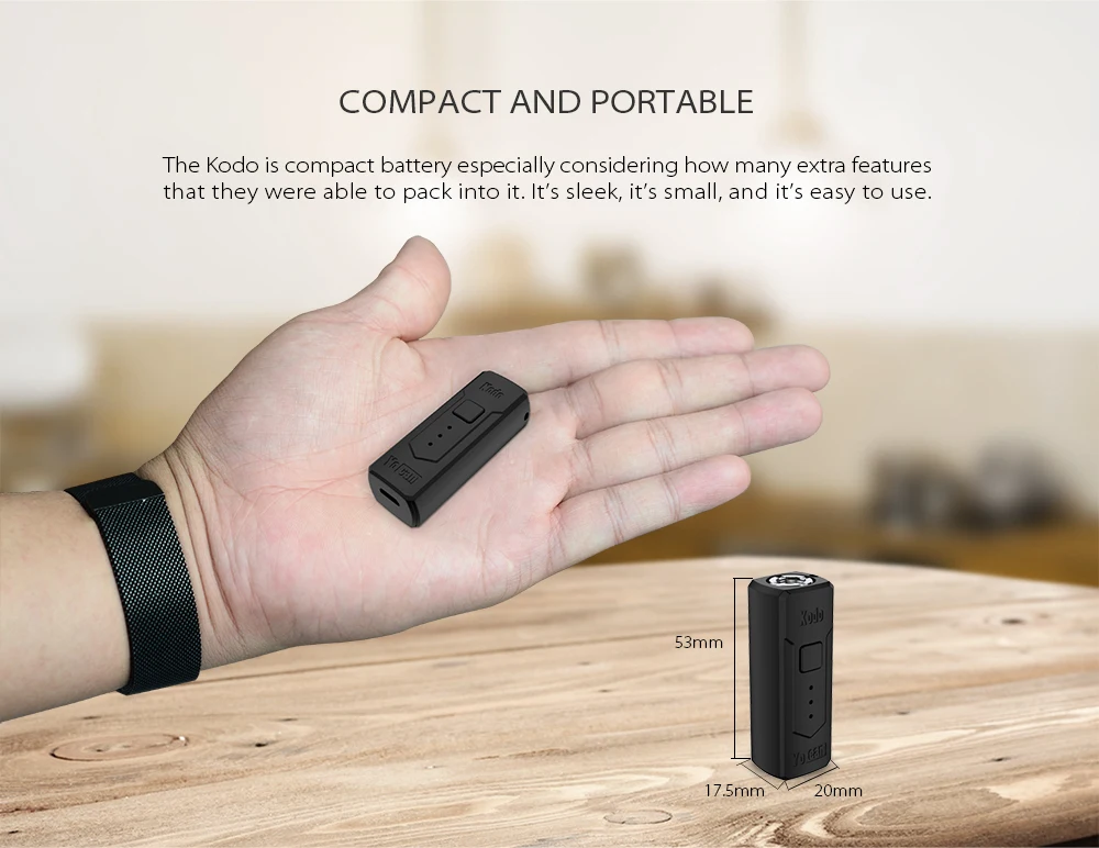 Электронная сигарета компактный CBD вейп мод Встроенный 400mah аккумулятор для 510 threading масляный распылитель