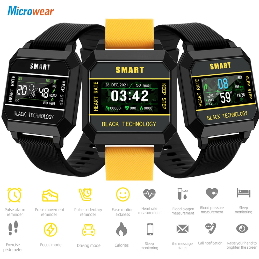 Heartrate Monitor Multiple Sport Model Fitness Tracker Smartwatch Man Women Anti-fatigue Smart Watch For IOS Android Phone PK F9 |