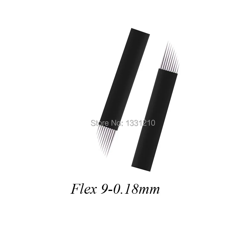 

500 Pcs Lвminas Para Tebori Microblading 9 Pontas Nano Flex 0.18mm Microblading Needles for Tobori Pen