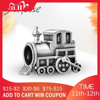 

Steam train 925 Sterling Sliver Charm Beads Fit Original European Charm Bracelet Jewelry