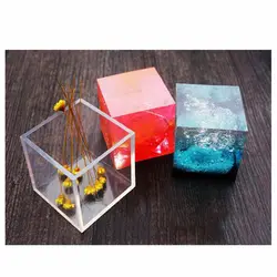 Aouke 3D Cube Форма геометрические украшения формы кулон силиконовые формы орнамент смолы корабль изготовления форм DIY ремеслам Инструменты 010038