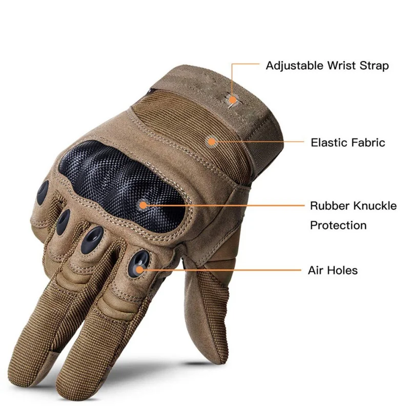 

Motorcycle Gloves Non-Slip Hard Knuckle Full Finger Gloves Protective Gloves Gear Outdoor Sports Racing Motocross ATV Breathable