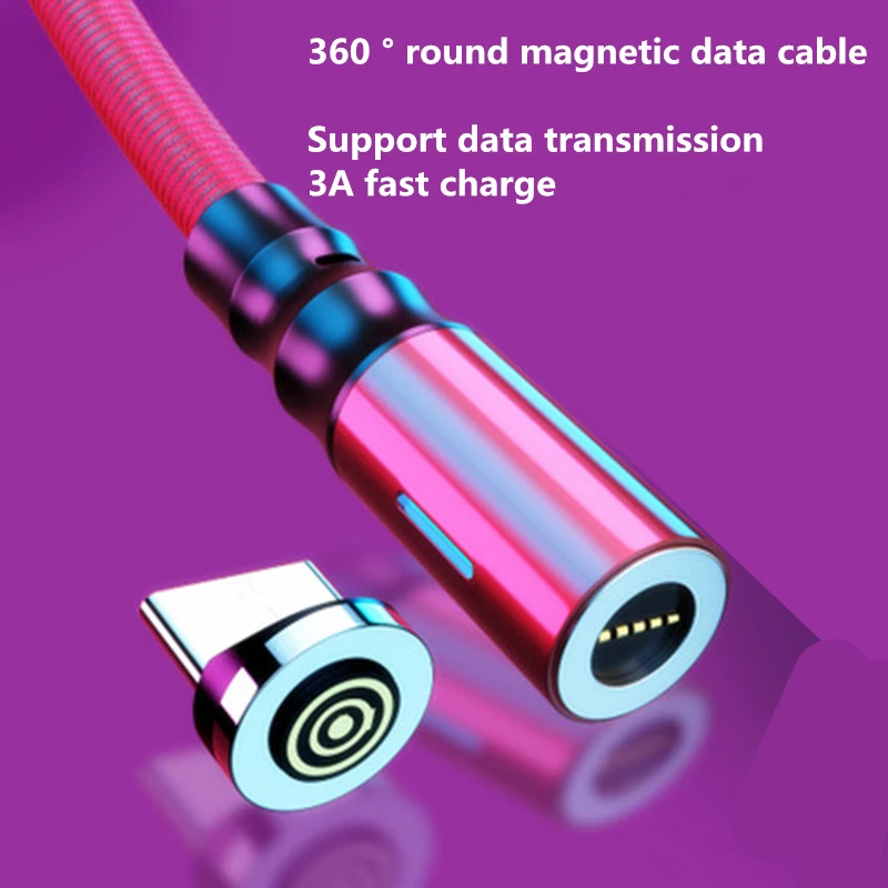 

Rotate magnetic data cable 360 degree data transmission for Apple Android TYPE-C mobile phone charging cable fast