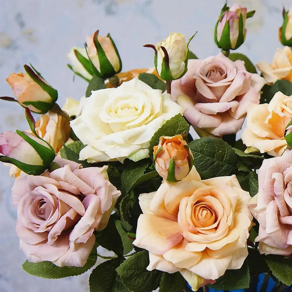2 головки/комплект щипцы розы, искусственные цветы ко Дню Святого Валентина свадьбы домашние мягкие декор Ручная работа вазы "сделай сам" для товар для быта