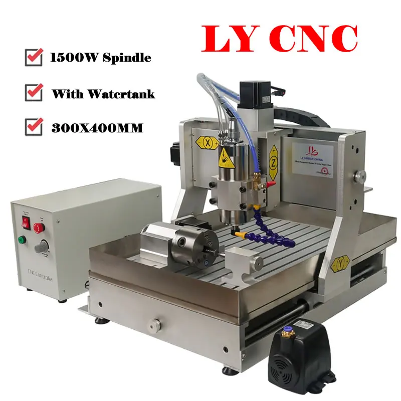 1500W CNC Router 4Axis Engraver 3040 USB Port Mach3 Controller Engraving Machine 