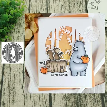 

Metal Cutting Dies Circular forest for Scrapbooking Steel Craft Die Cut Embossing Paper Card Album Stencil