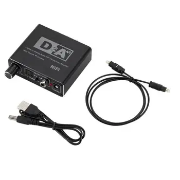 

192kHz DAC Converter Digital Optical Coaxial Toslink to Analog L/R RCA 3.5mm Jack Audio Converter Adapter With Volume Control