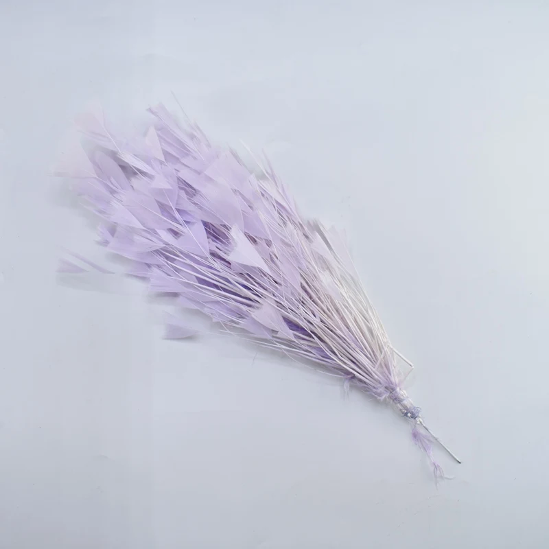 1 букет гусиных перьев, цветок, свадебные корсажи, перья фазана для рукоделия, головной убор, домашние декоративные аксессуары для вечеринок - Цвет: Light Light Purple