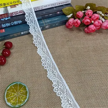 

3cm S1172 High Quality White Elastic Colorful Lace Ribbon Trims Lace Trim For DIY crafts material gift packing lace