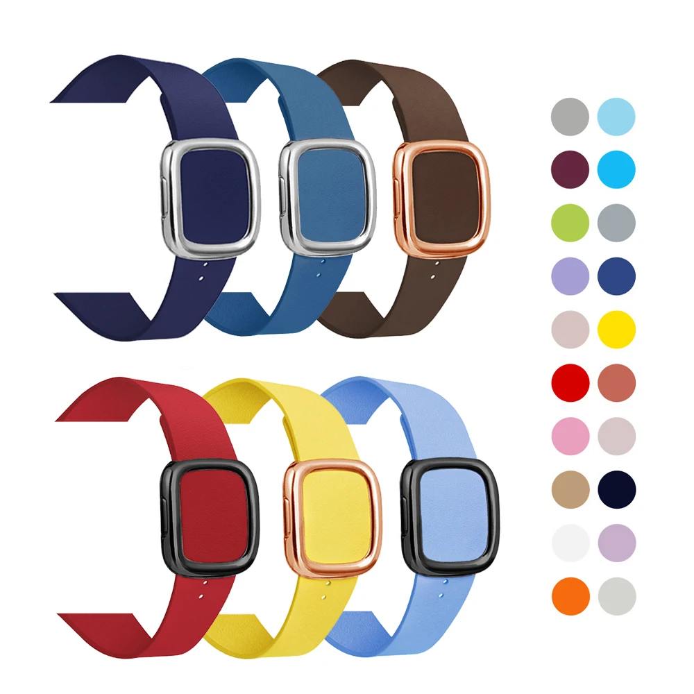 

for apple watch band 5 4 44/40mm modern style Bracelet wrist band accessories For iWatch series 3/2/1 42/38mm For Leather Strap
