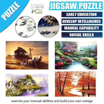

1000 Pieces Jigsaws Picture Puzzles Paper Assembling Games Educational Toys educational toys juguetes brinquedos игрушки 2020