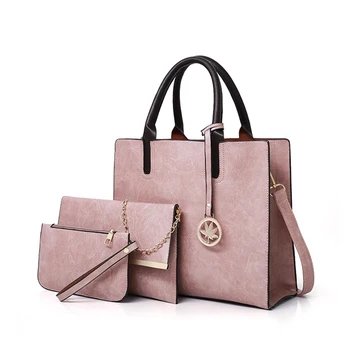 

BEAU-Women Handbag Son Mother Bag PU Leather Three-Piece Set Women One-Shoulder Crossbody Party Bag Wallet