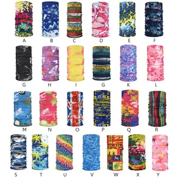 

25 Colors Unisex Traceless Magic Neck Scarf Rainbow Graffiti Printing Tube Headband Windproof Cycling Hip Hop Face Mask Bandana