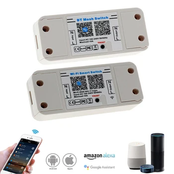 

Home Smart Bluetooth/WiFi Switch Controller AC 100-240V 10A IOS Android APP ON/OFF Timer LED Light Controller