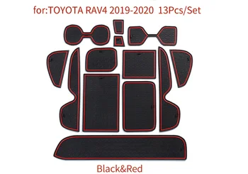 

Anti-Slip Rubber Cup Cushion Door Groove Mat for Toyota RAV4 XA50 RAV 4 50 MK5 2019 2020 Accessories Car Stickers mat for phone