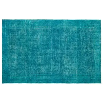 

Handmade Turquoise Vintage Overdyed Turkish Area Rug 196x296 Cm-6'5''X9'9''